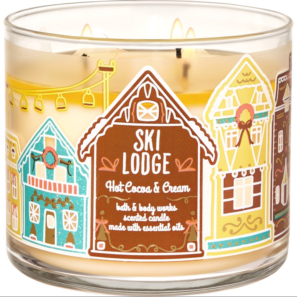 BBW Ski Lodge Hot Cocoa & Cream 3 Wick Candle